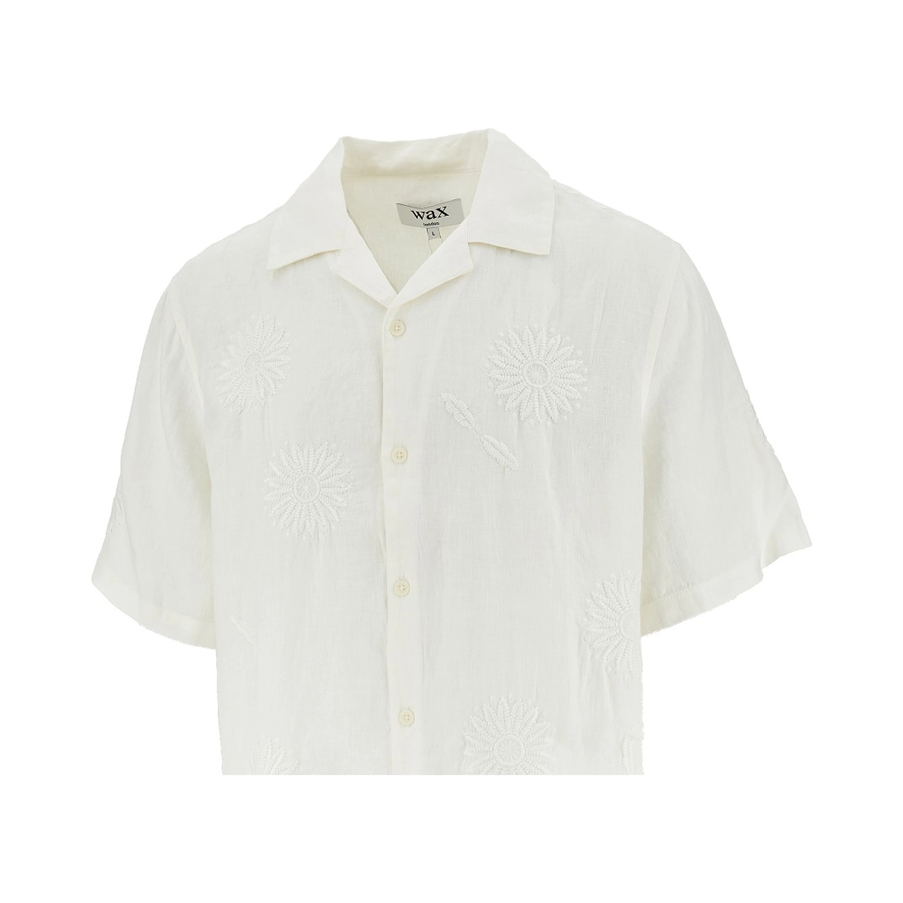'Didcot' embroidered flowers linen shirt