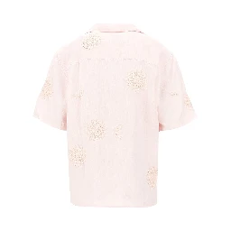 'Didcot' embroidered flowers linen shirt