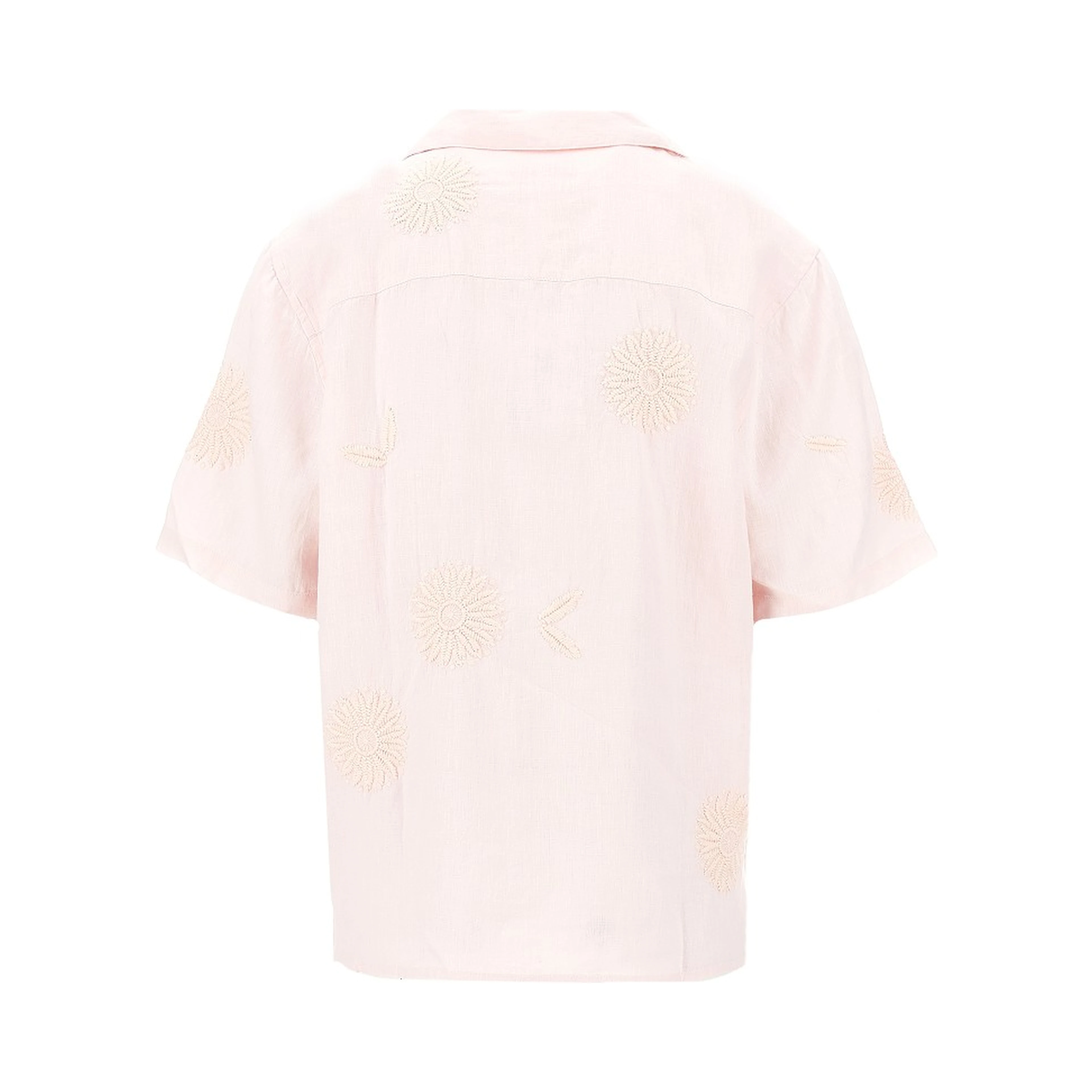 'Didcot' embroidered flowers linen shirt