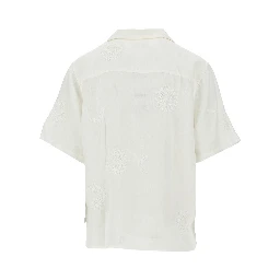 'Didcot' embroidered flowers linen shirt