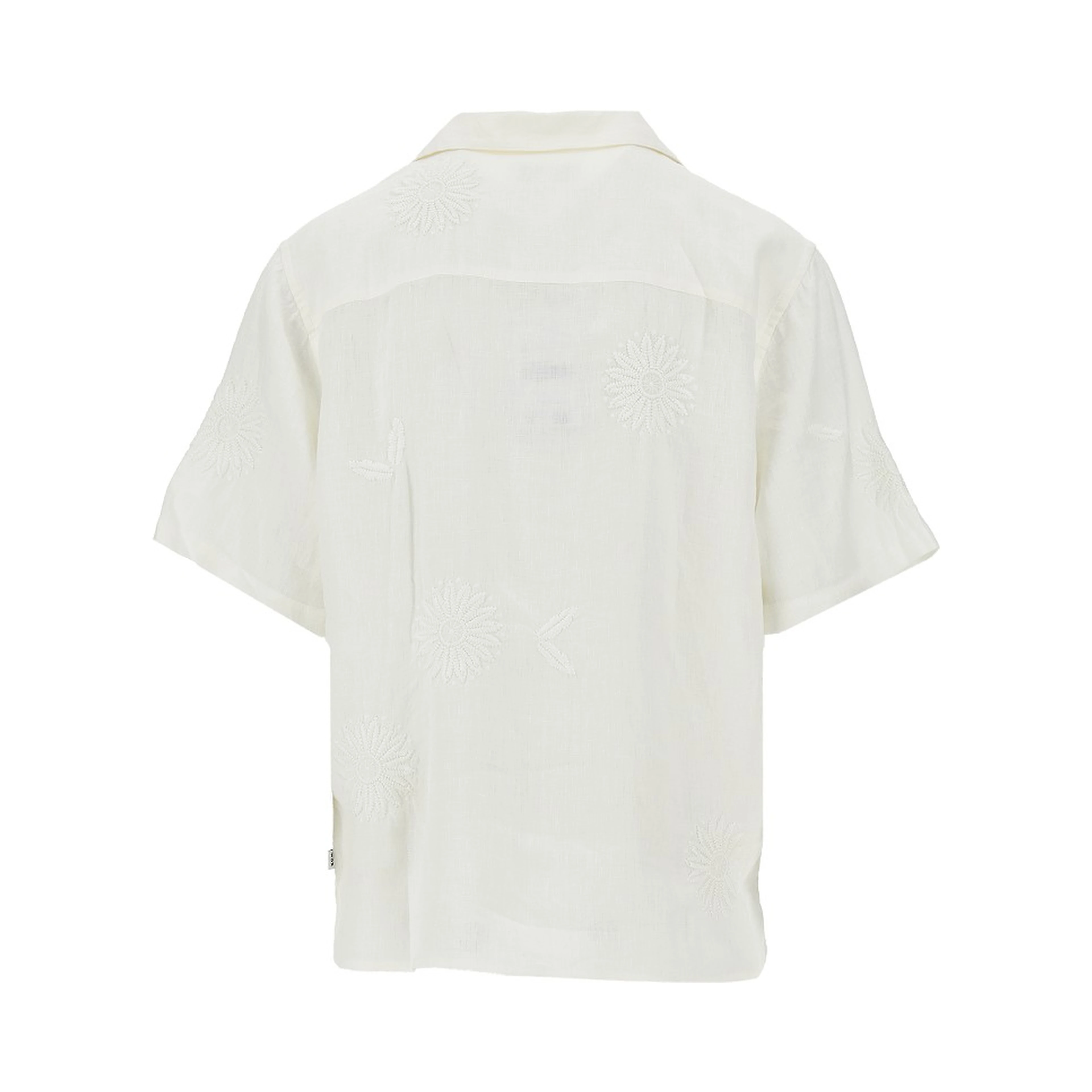 'Didcot' embroidered flowers linen shirt