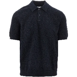 'Naples' jacquard knit polo shirt