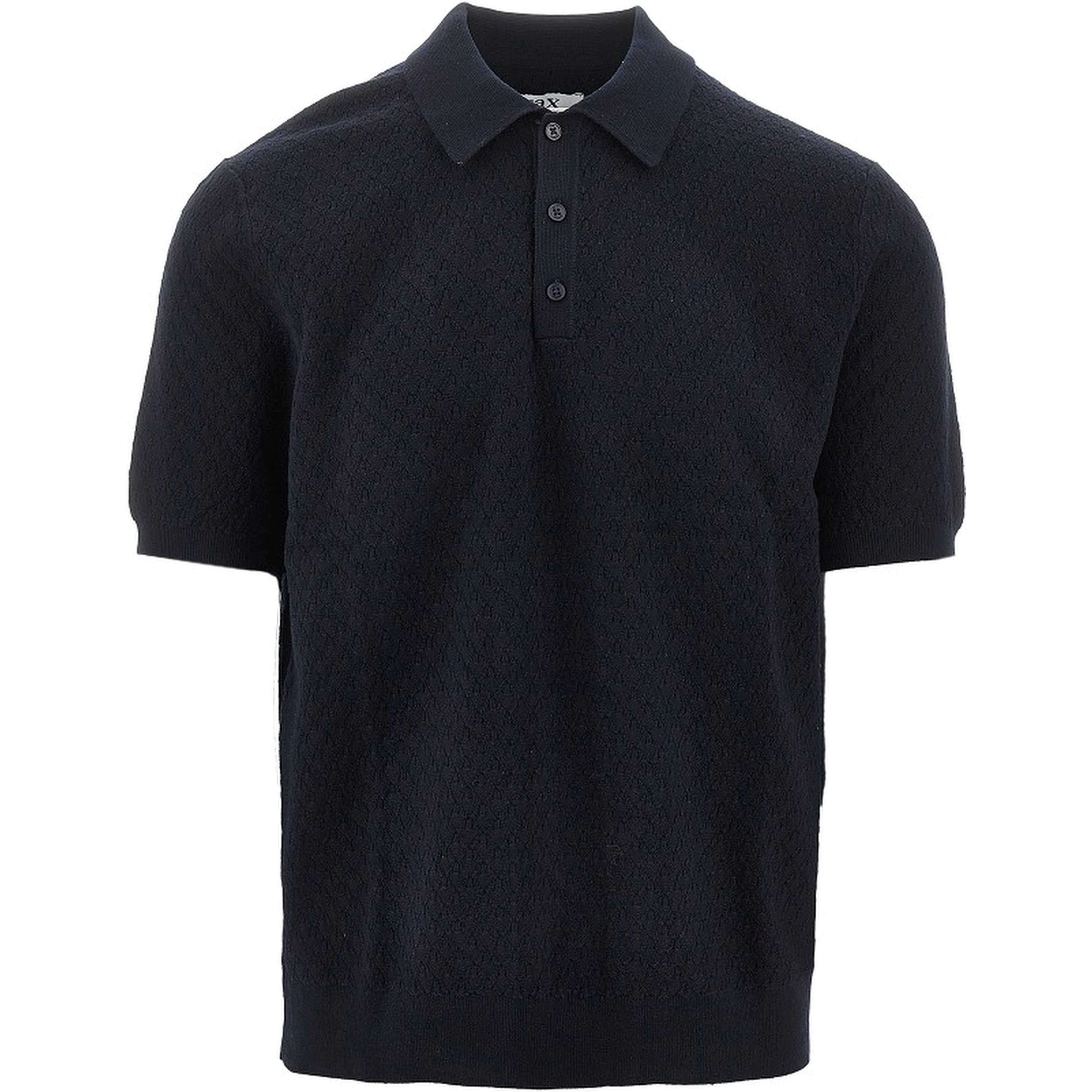 'Naples' jacquard knit polo shirt