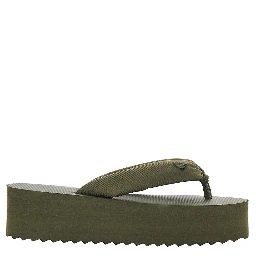 Rubber thong slides with Eagle logo