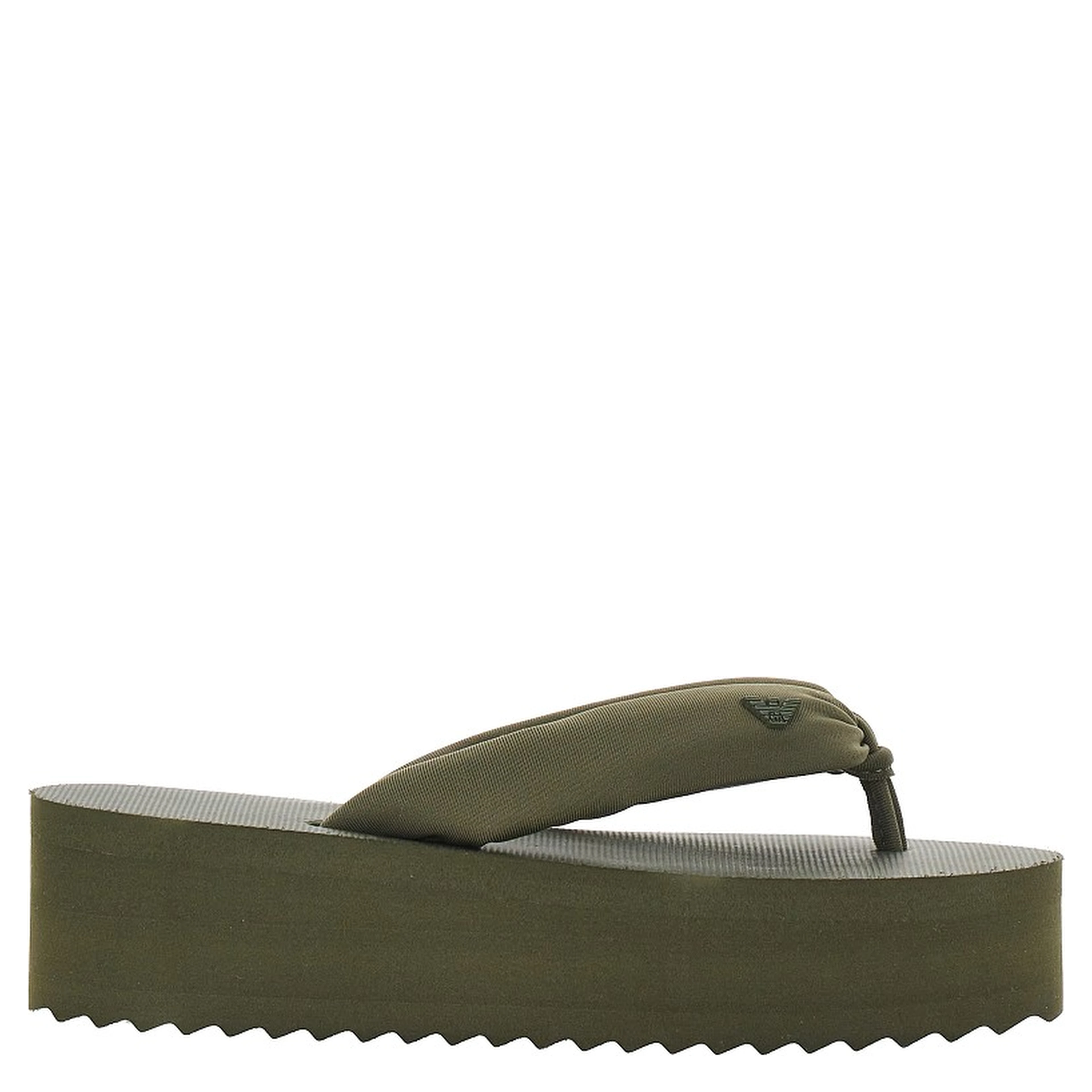 Rubber thong slides with Eagle logo