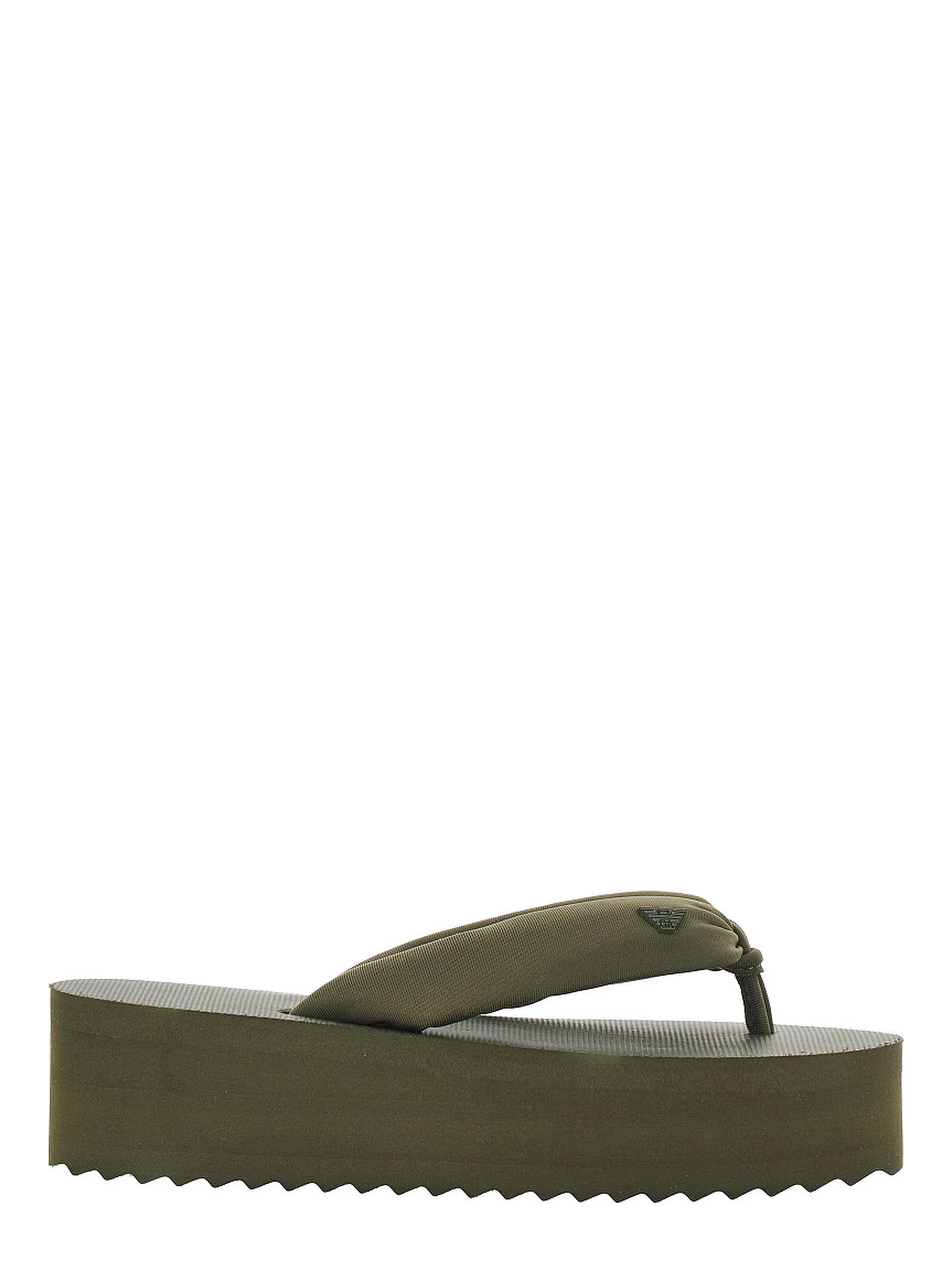 Rubber thong slides with Eagle logo