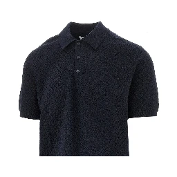 'Naples' jacquard knit polo shirt