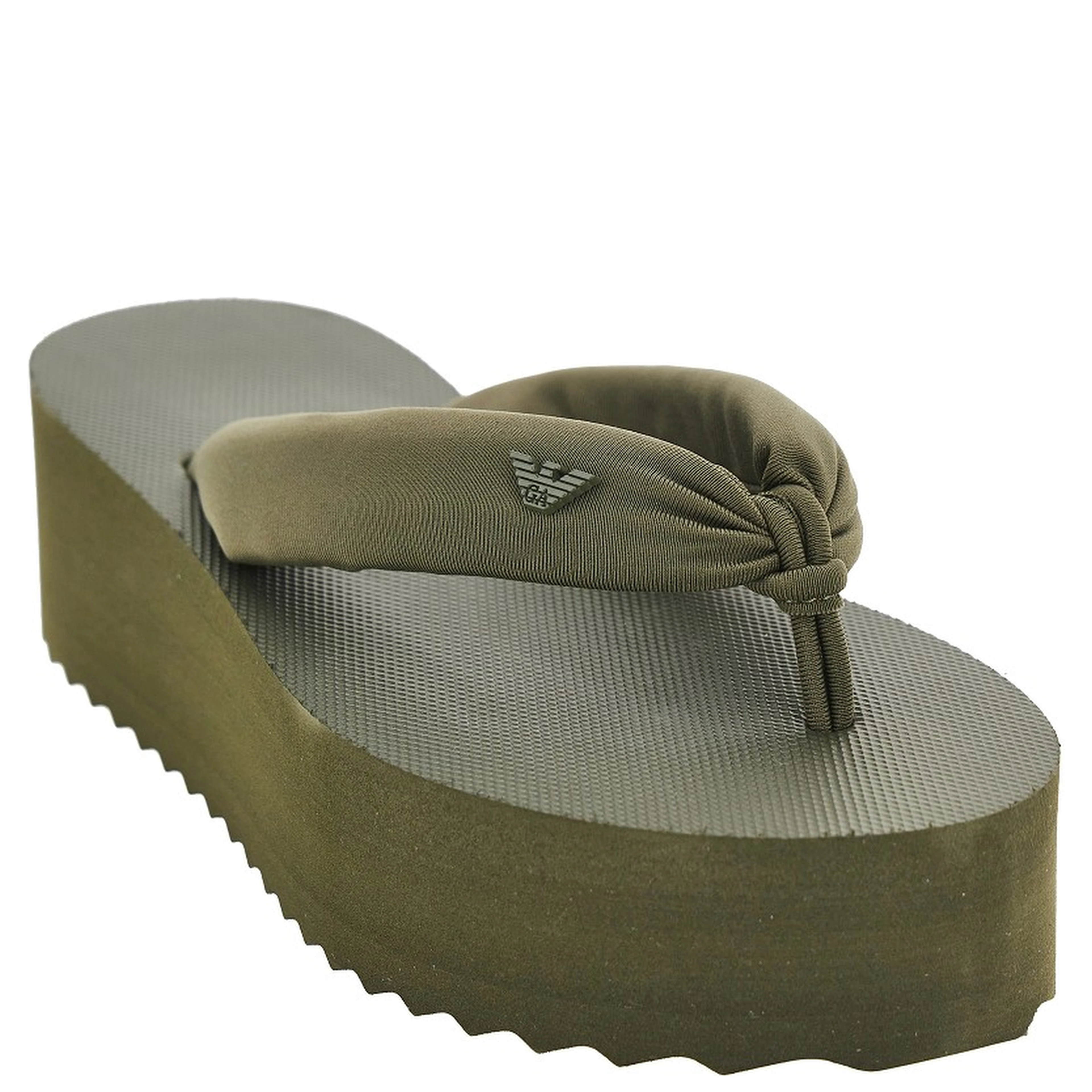 Rubber thong slides with Eagle logo