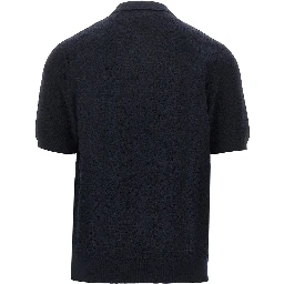 'Naples' jacquard knit polo shirt