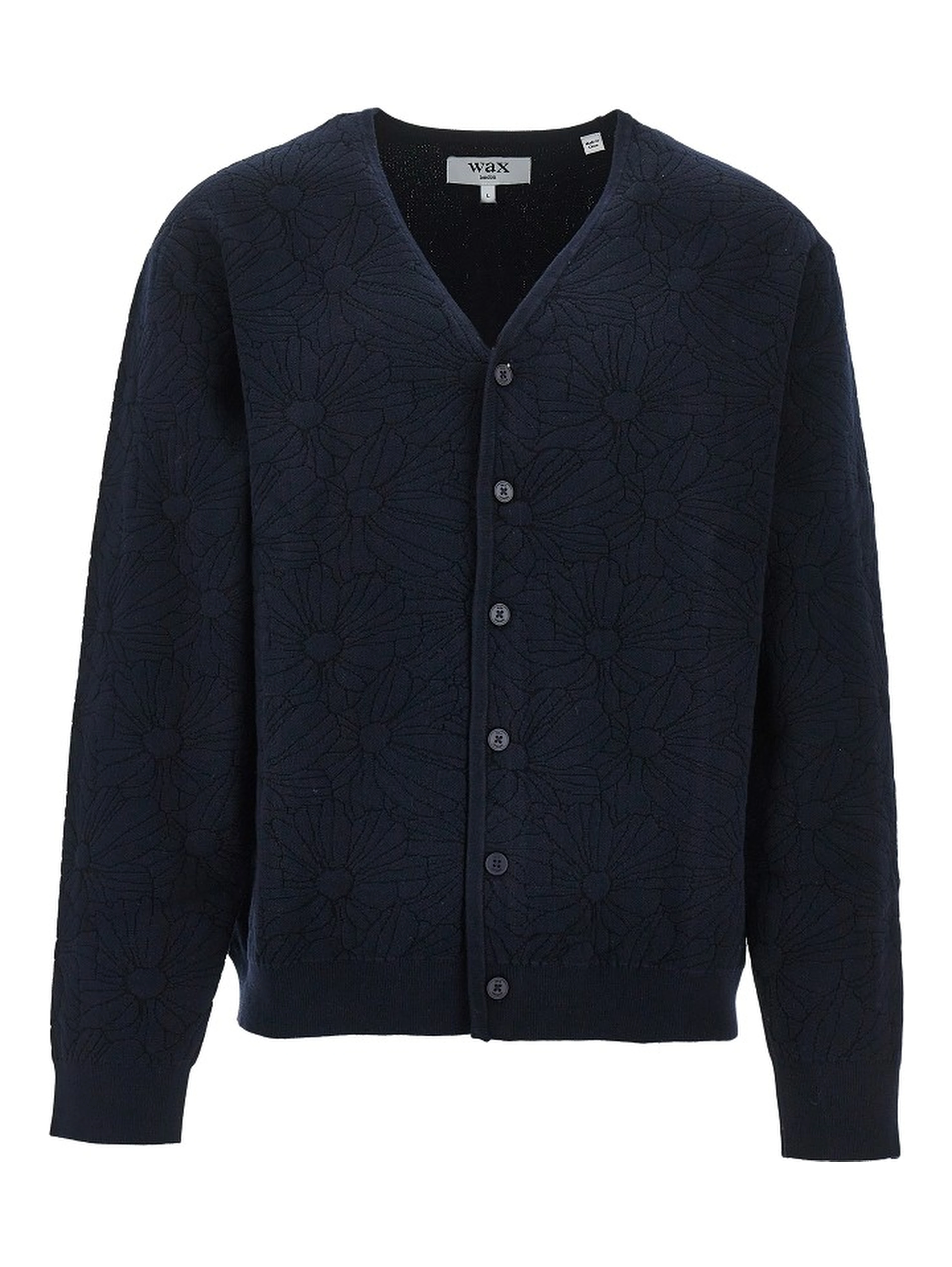 'Alban' jacquard knit cardigan