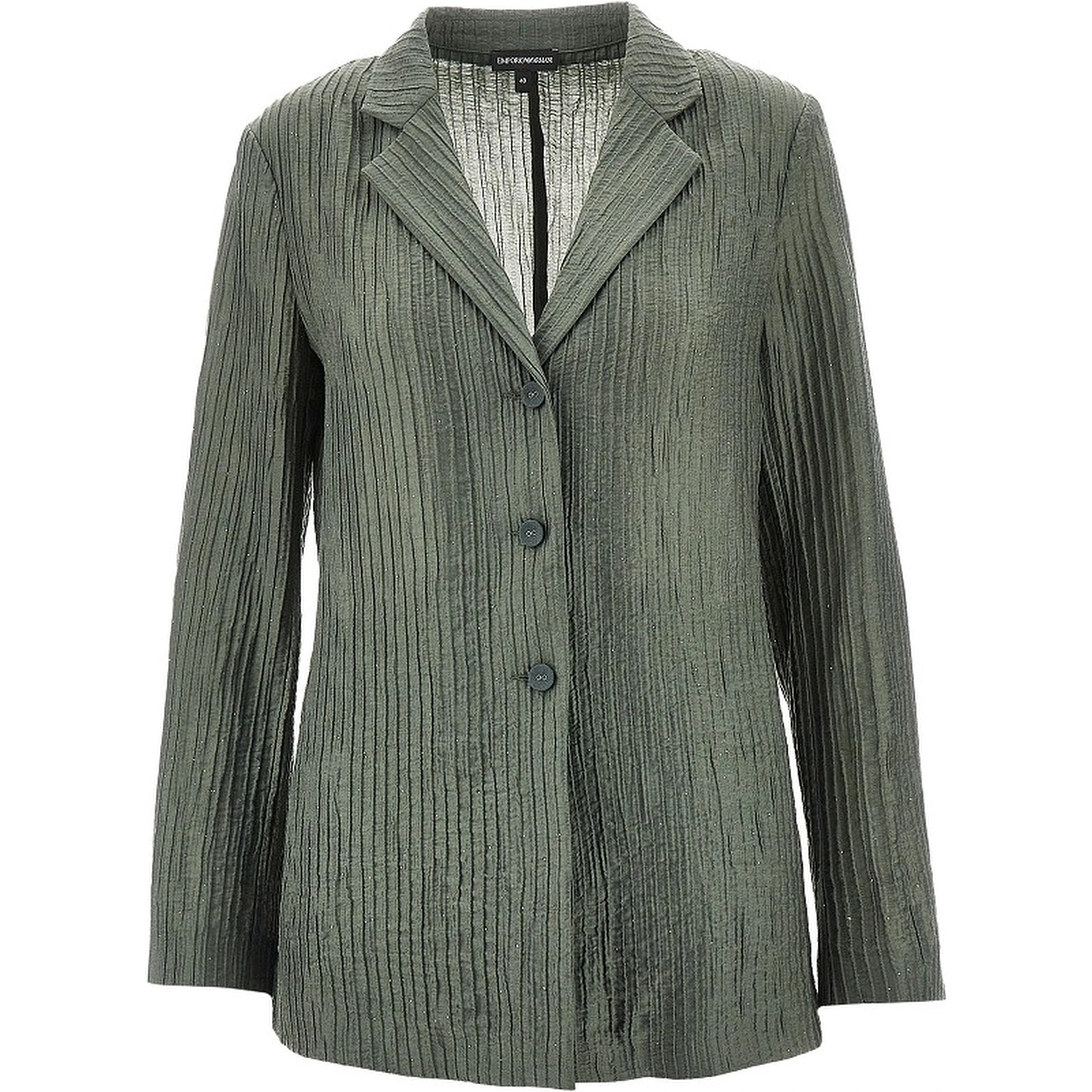 Textured taffetà single-breasted jacket