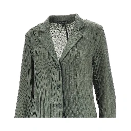 Textured taffetà single-breasted jacket