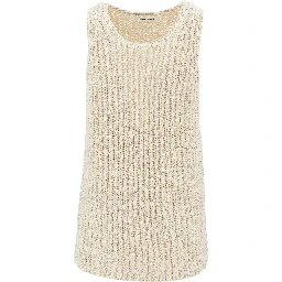 'Eli' woven knitted cotton tank top