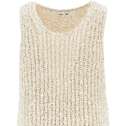 'Eli' woven knitted cotton tank top