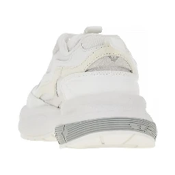 Mesh sneakers with leather details