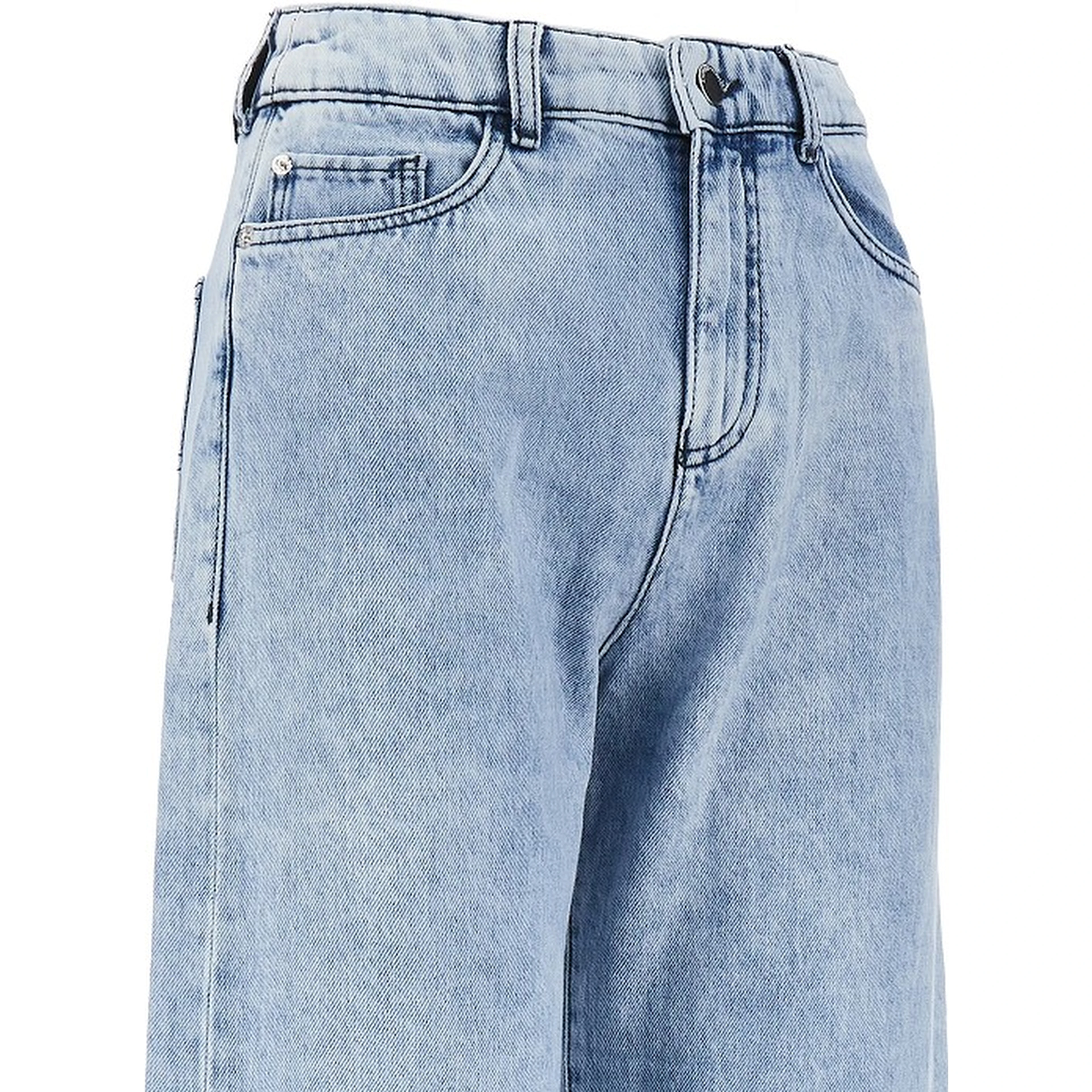 'J33' frayed denim pants