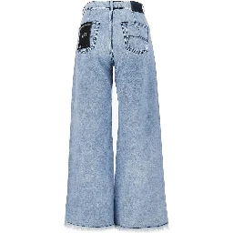 'J33' frayed denim pants