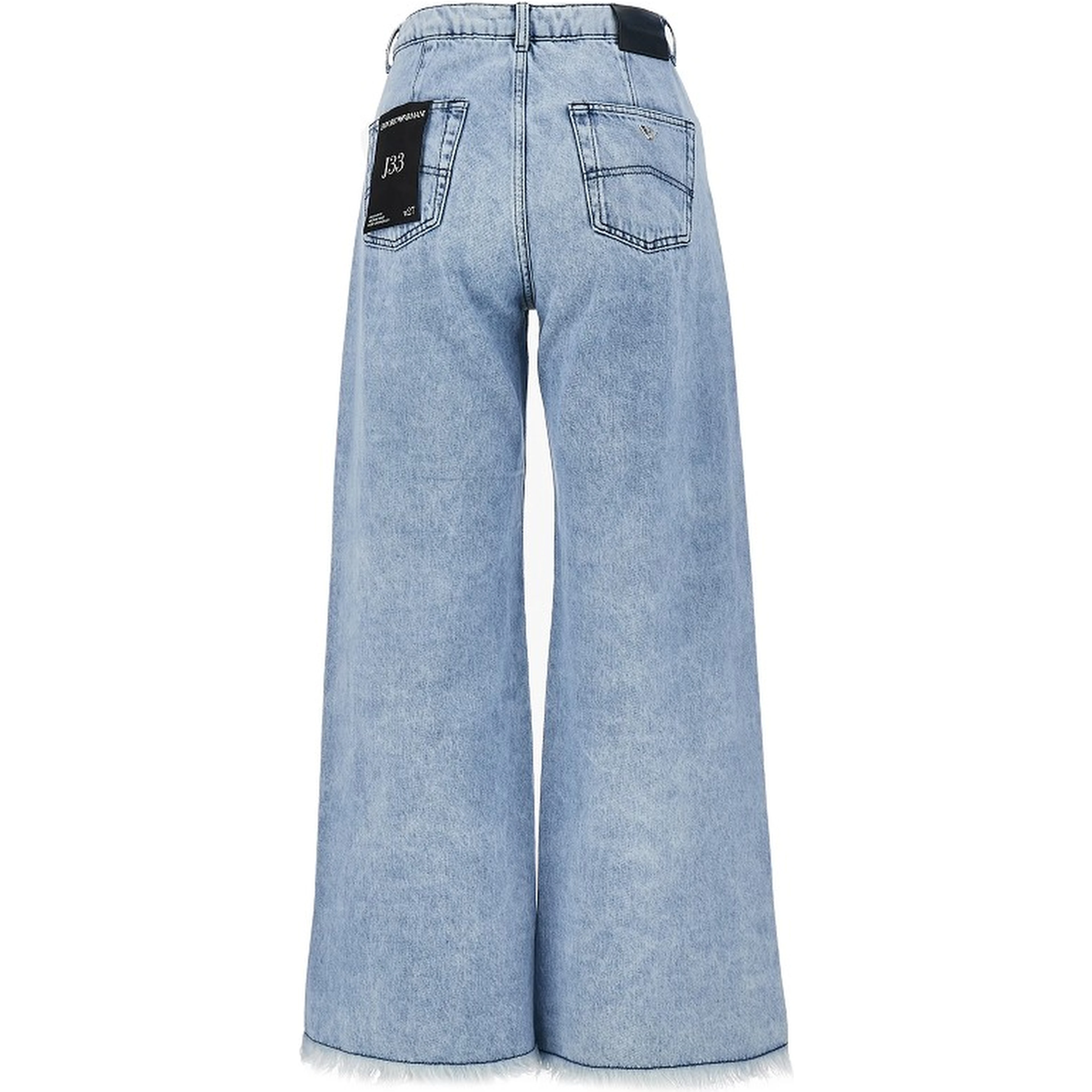 'J33' frayed denim pants