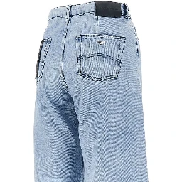 'J33' frayed denim pants