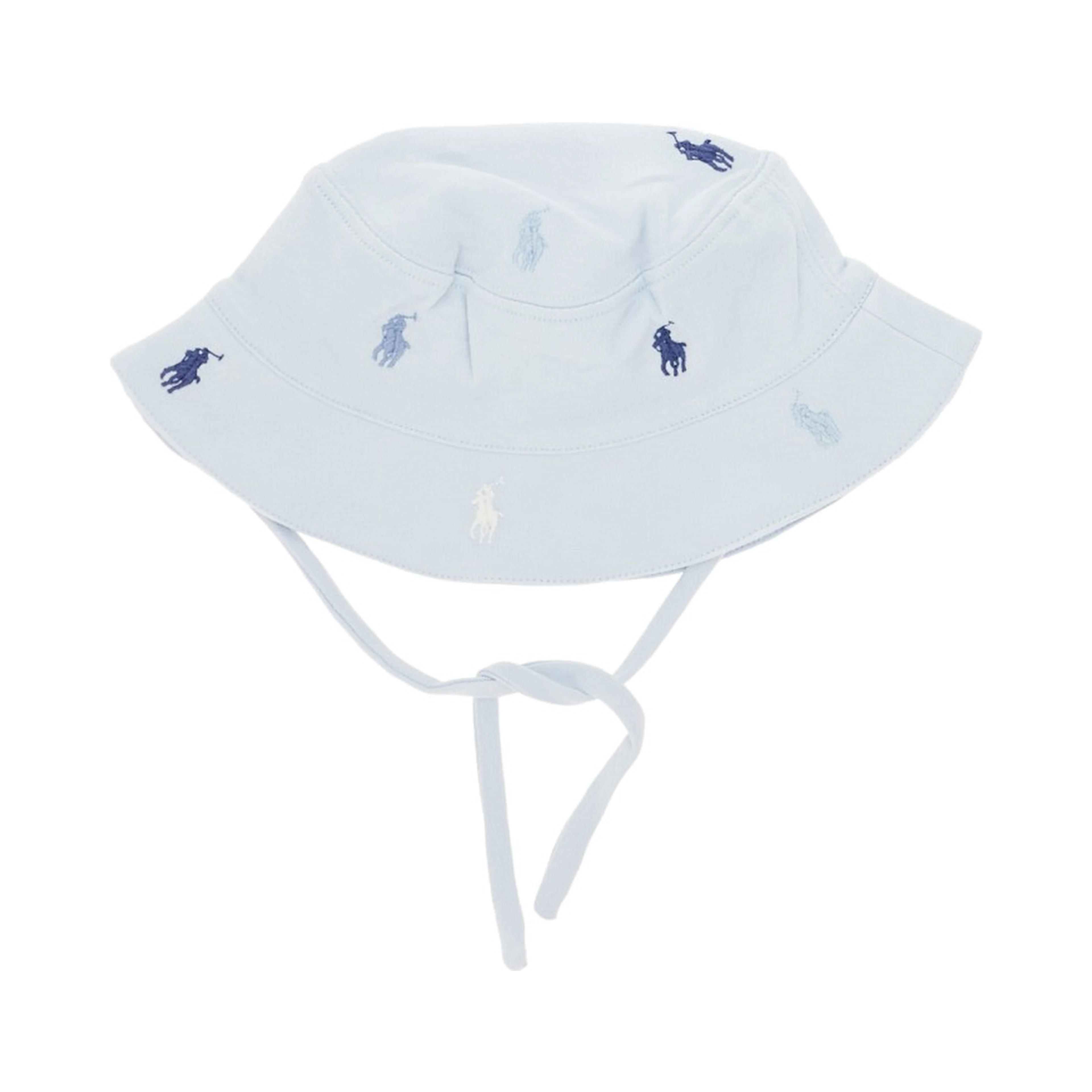 Cotton bucket hat with embroidered logos