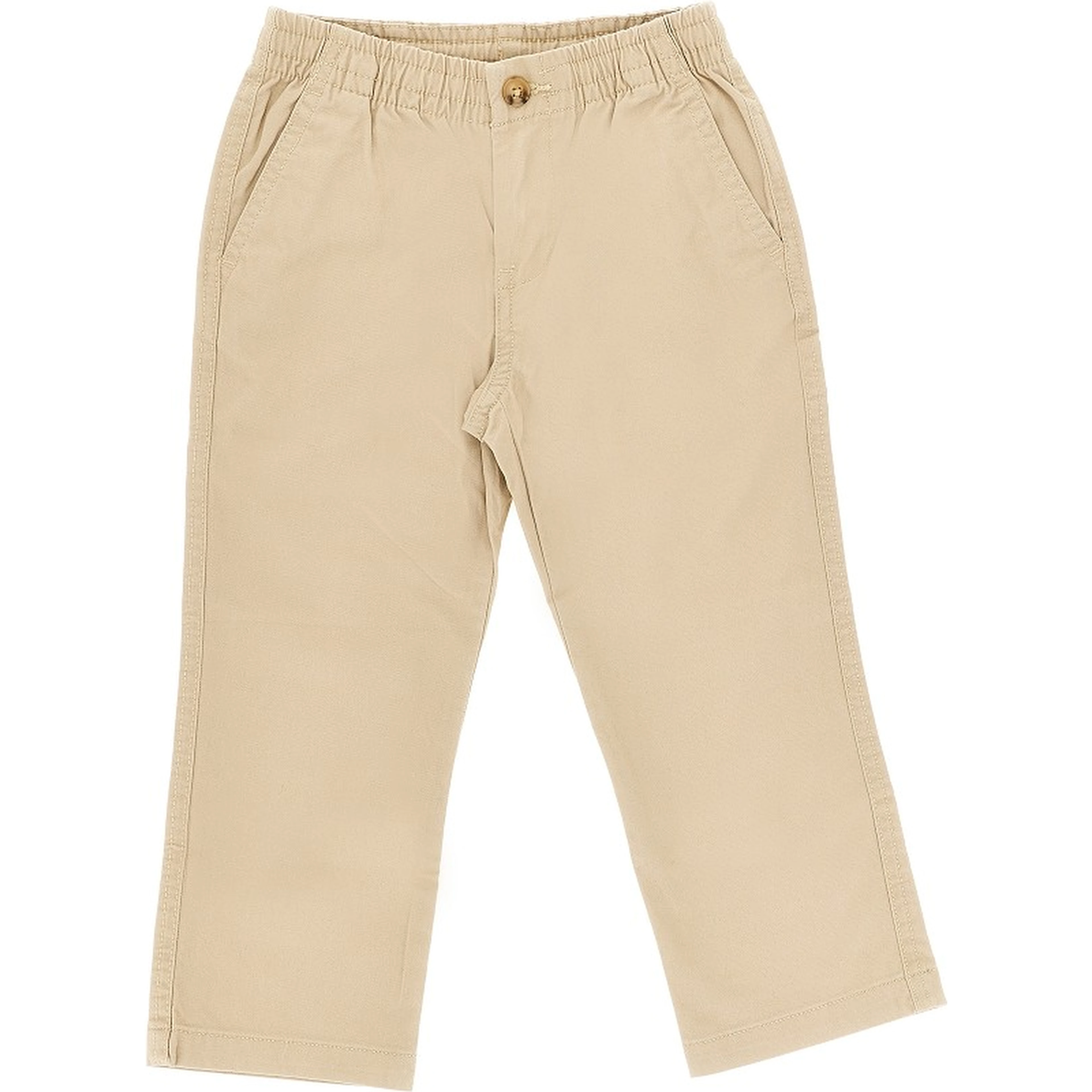 Stretch cotton pants with logo embroidery