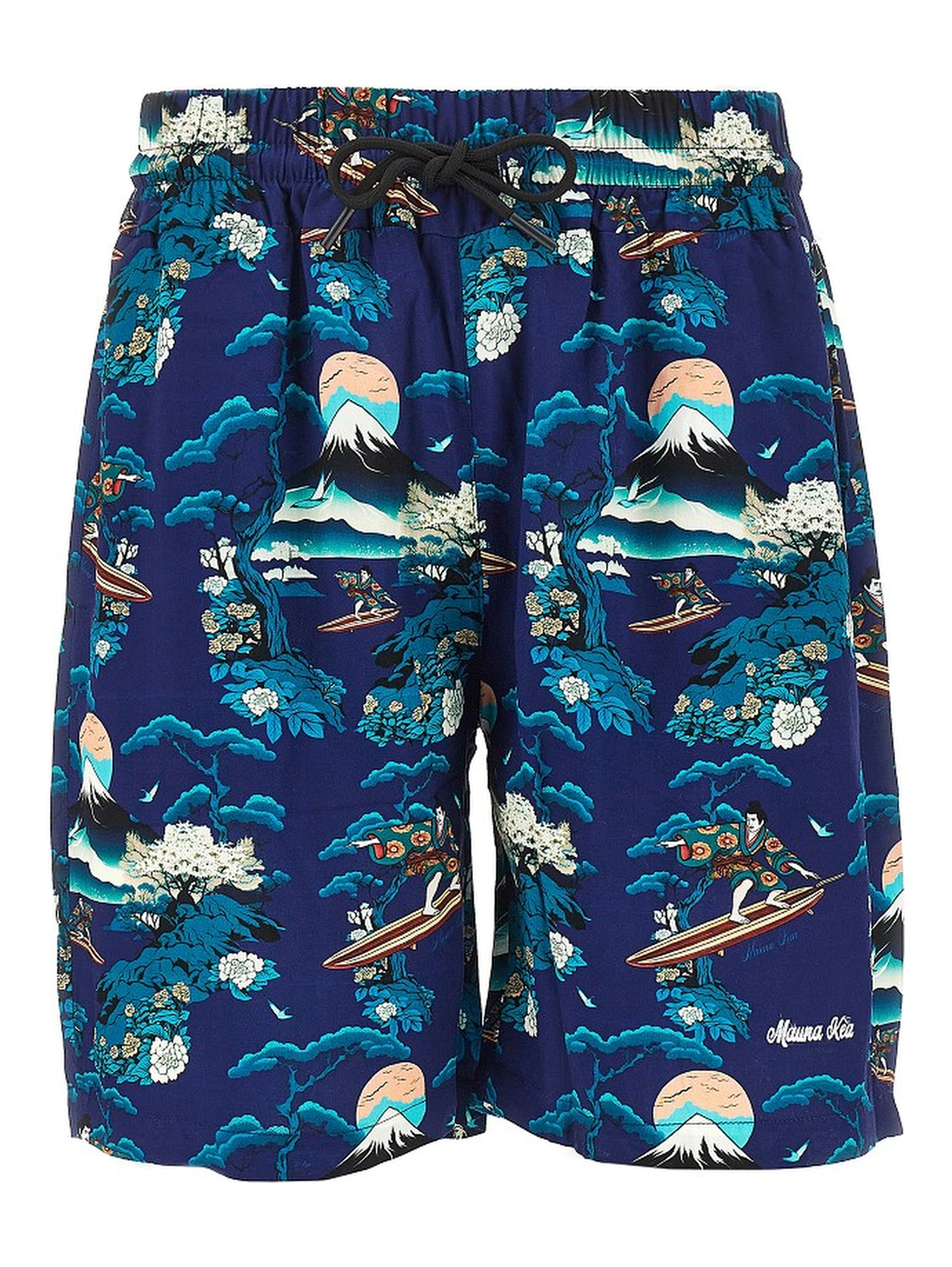 Printed viscose shorts