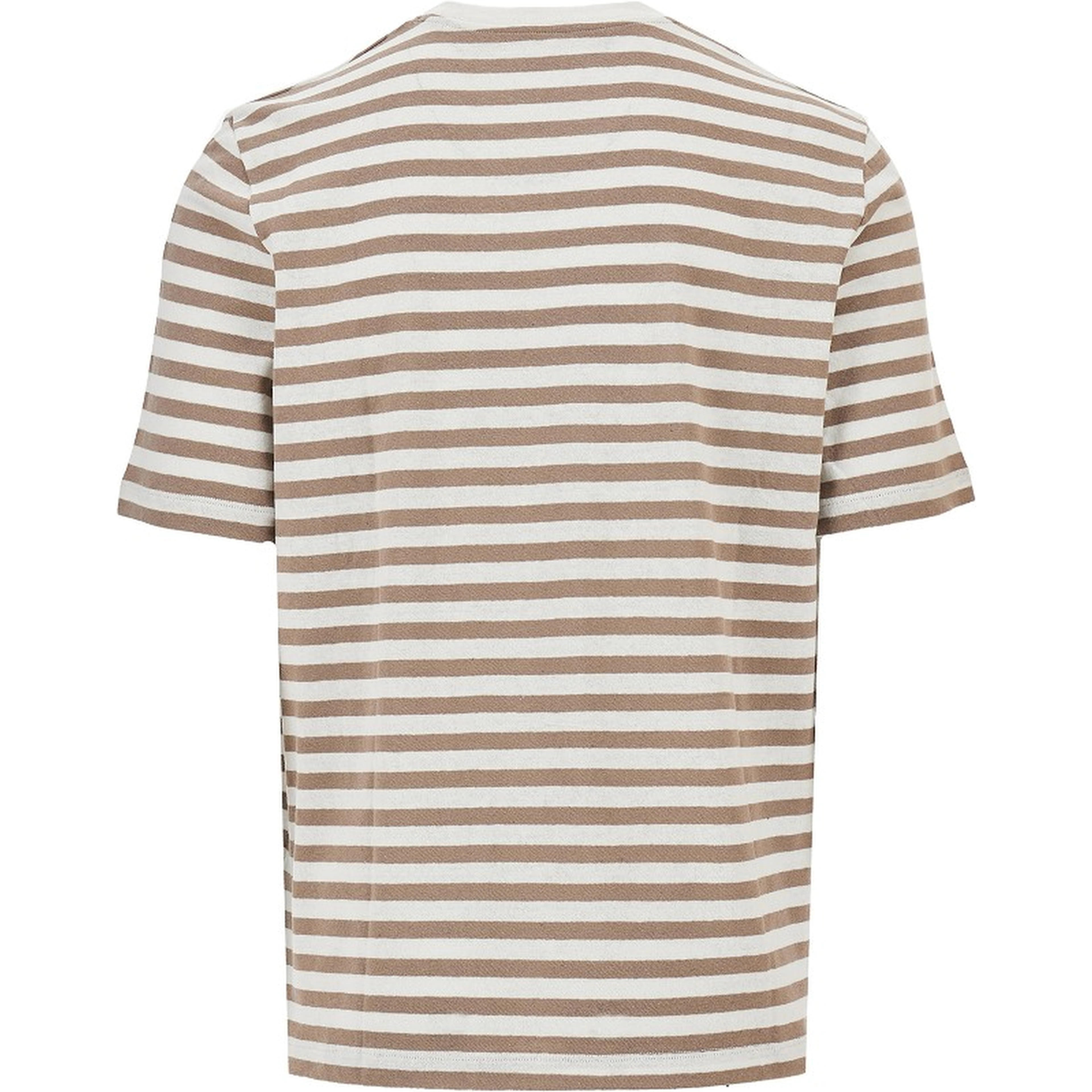 Striped cotton and linen T-shirt