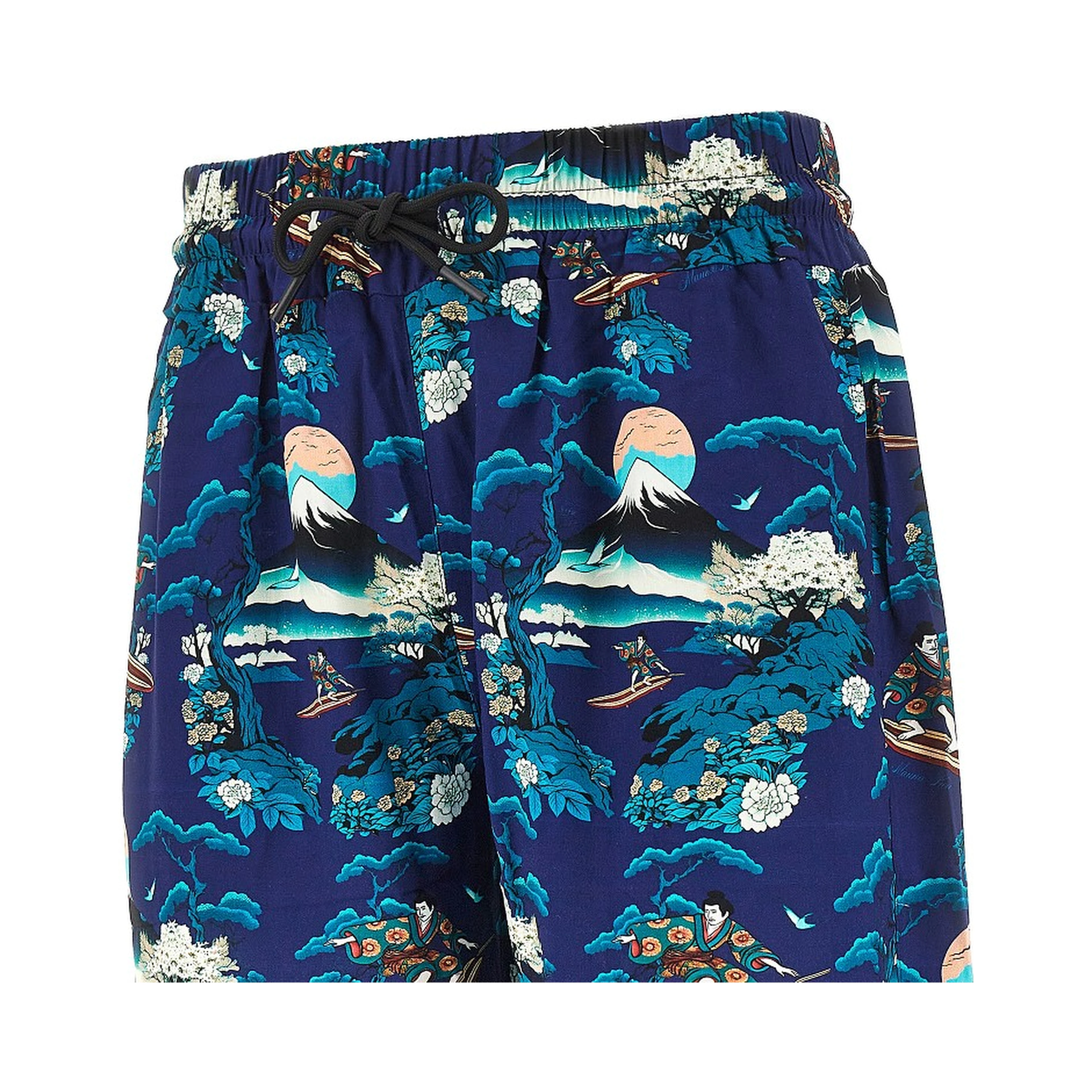 Printed viscose shorts