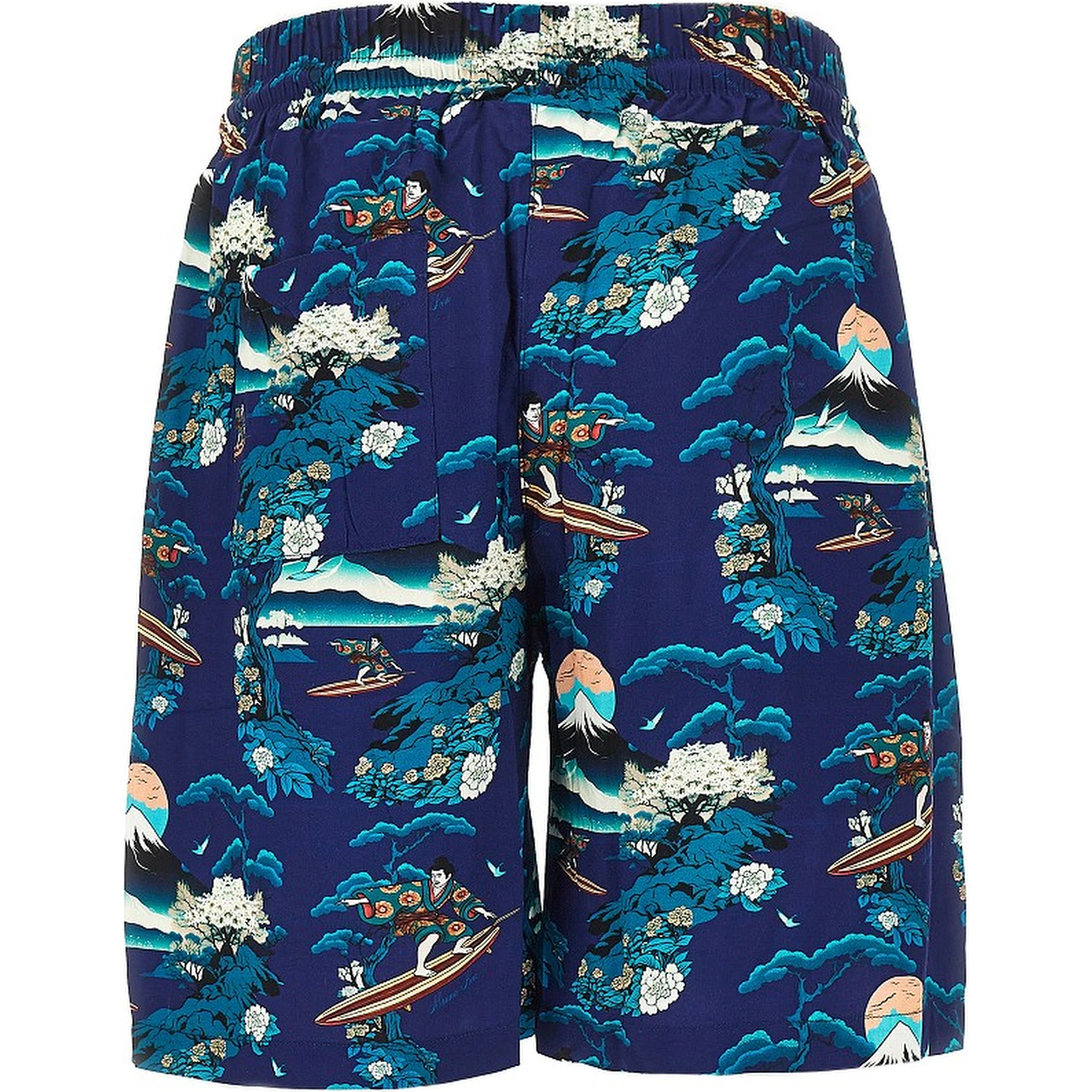 Printed viscose shorts