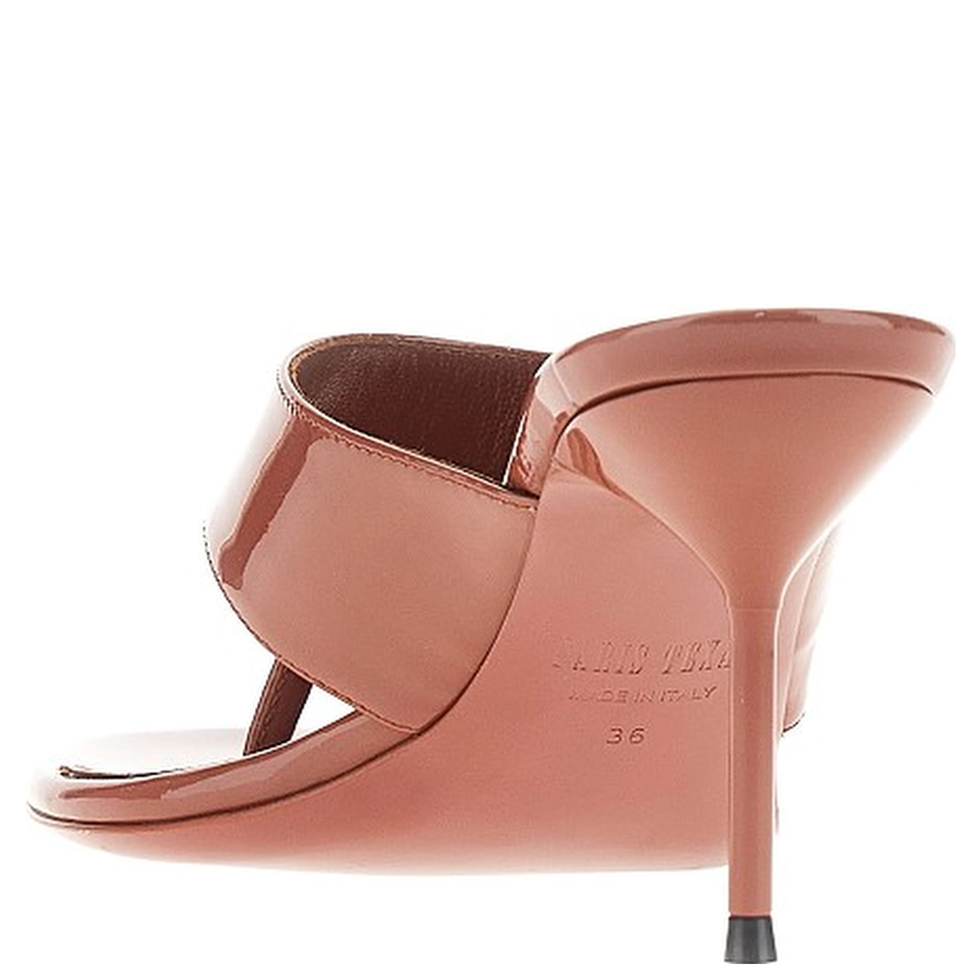 'Lidia' patent-leather thong mules