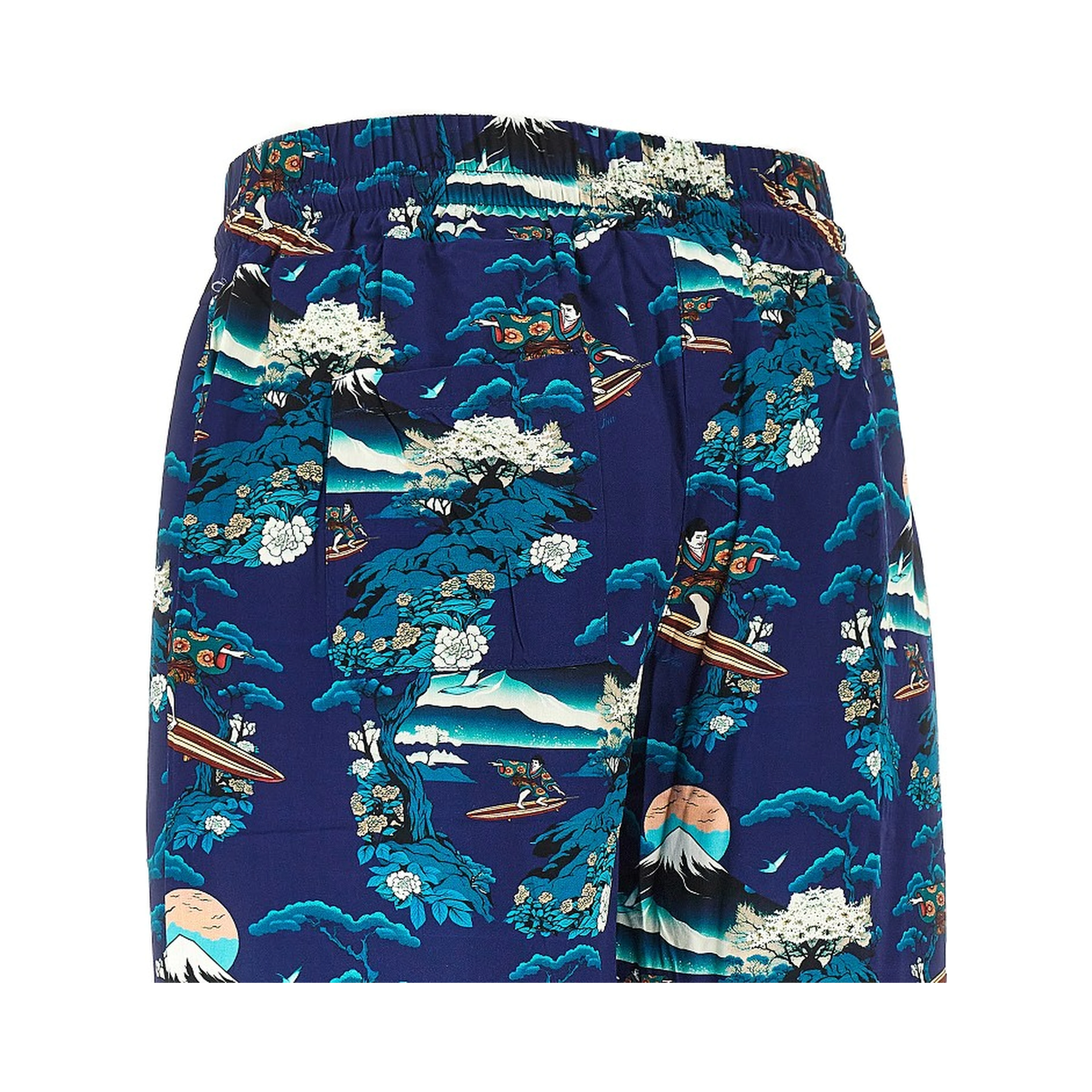 Printed viscose shorts