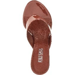 'Lidia' patent-leather thong mules