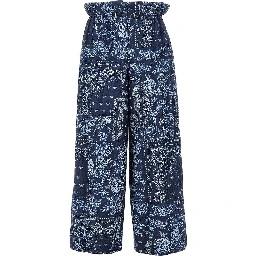 Bandana print chambray pants