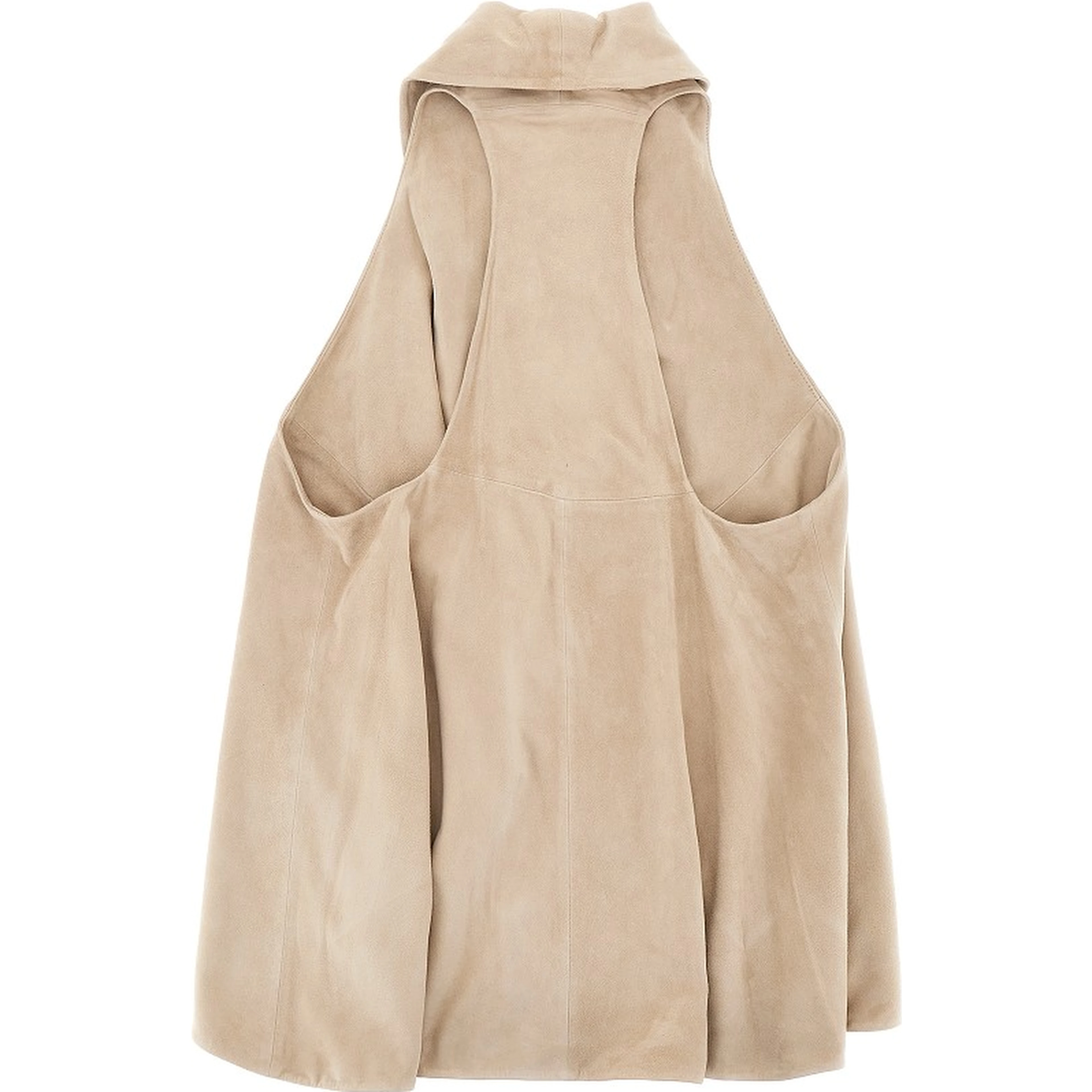 Suede leather vest
