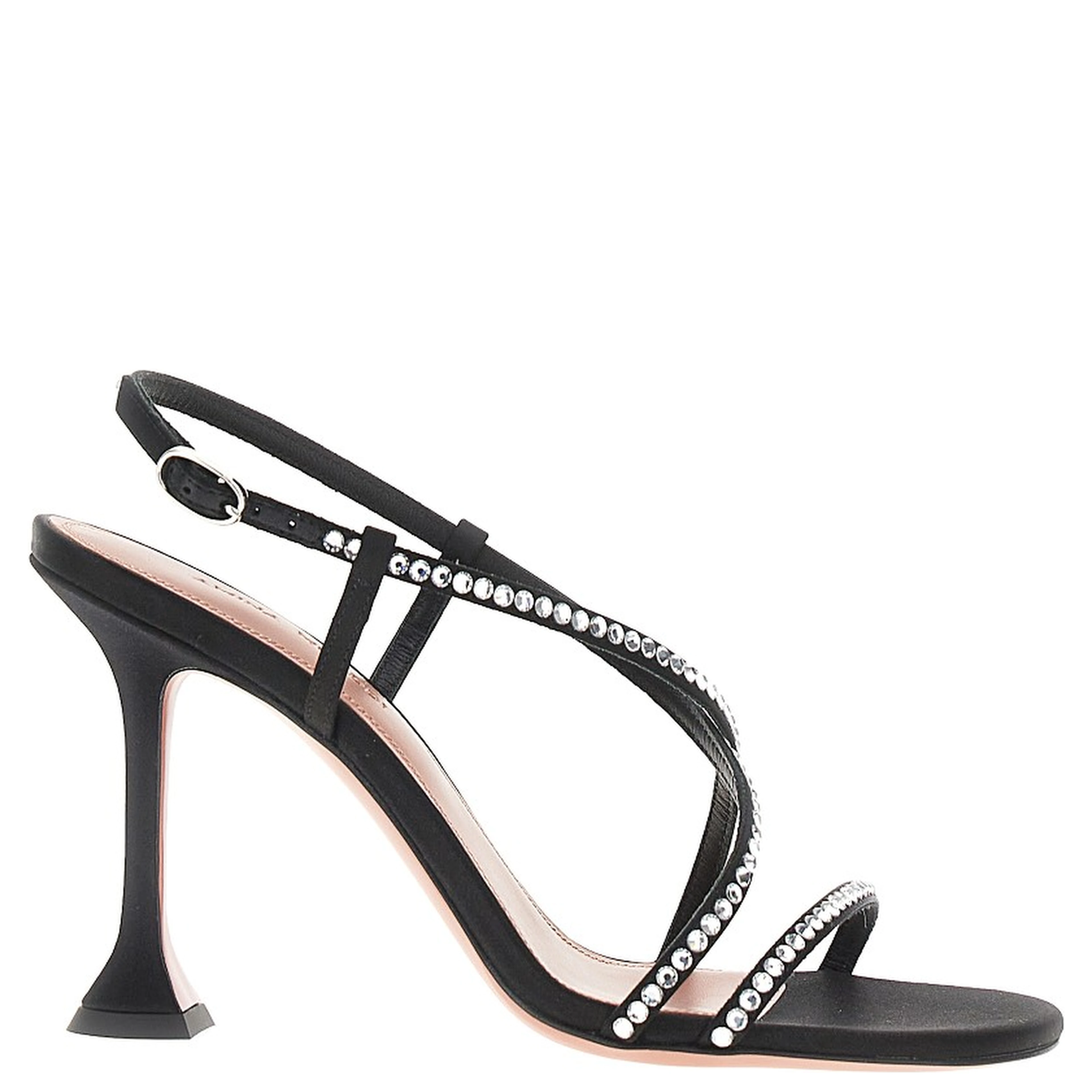 Satin 'Sally' sandals with crystals
