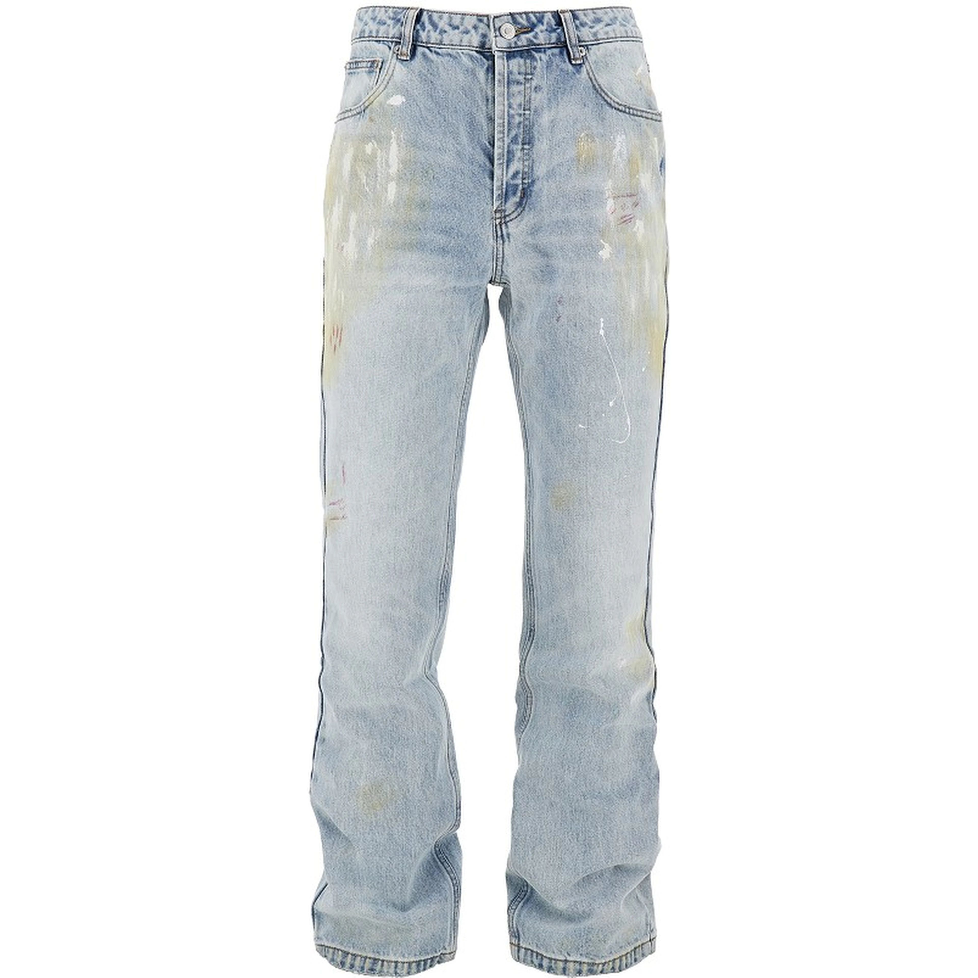 Paint Marked straight leg jeans