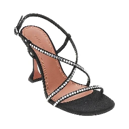 Satin 'Sally' sandals with crystals