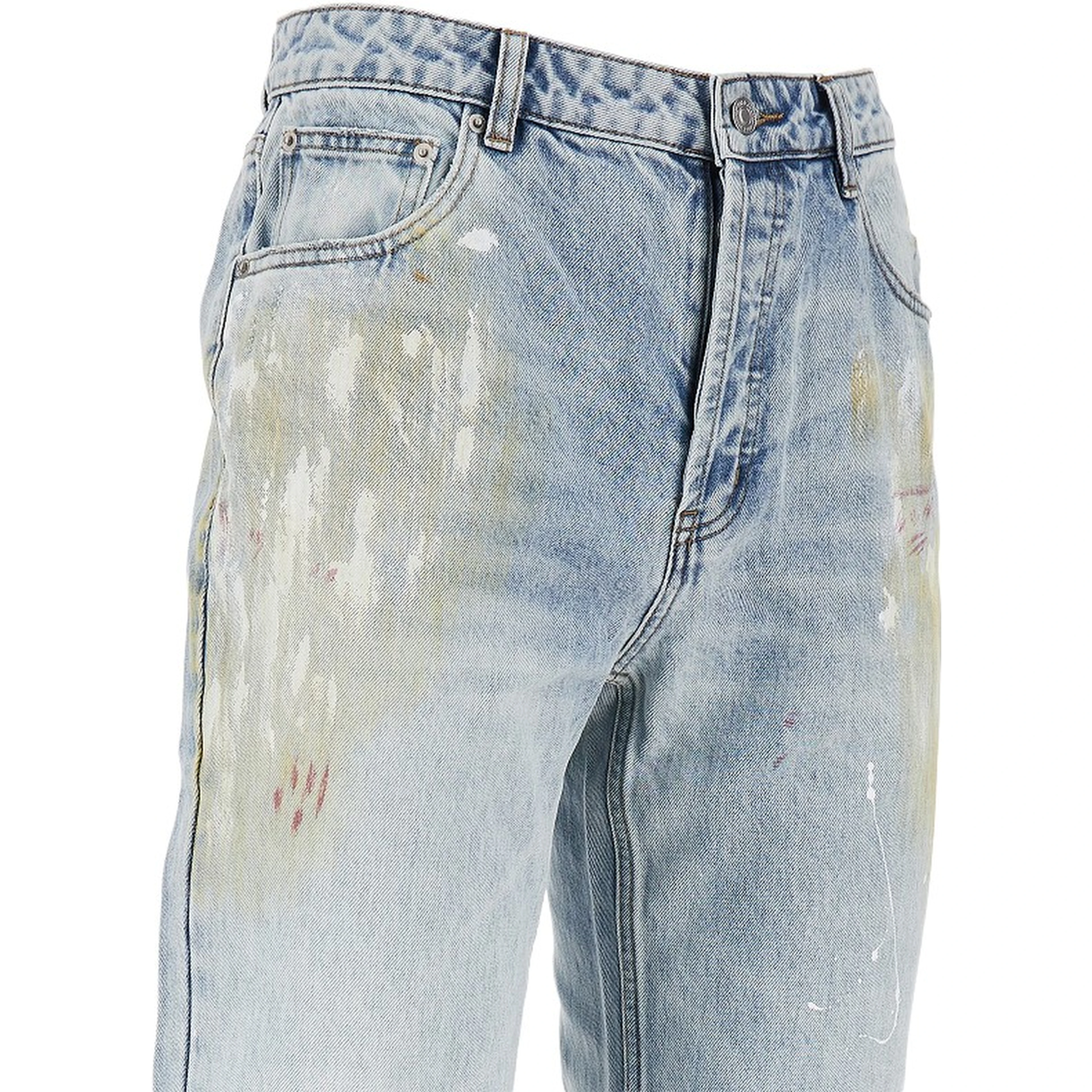 Paint Marked straight leg jeans