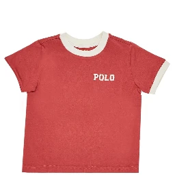 Jersey T-shirt with logo embroidery