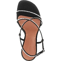 Satin 'Sally' sandals with crystals