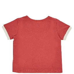 Jersey T-shirt with logo embroidery