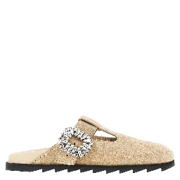 'Slidy Viv'' suede leather mules