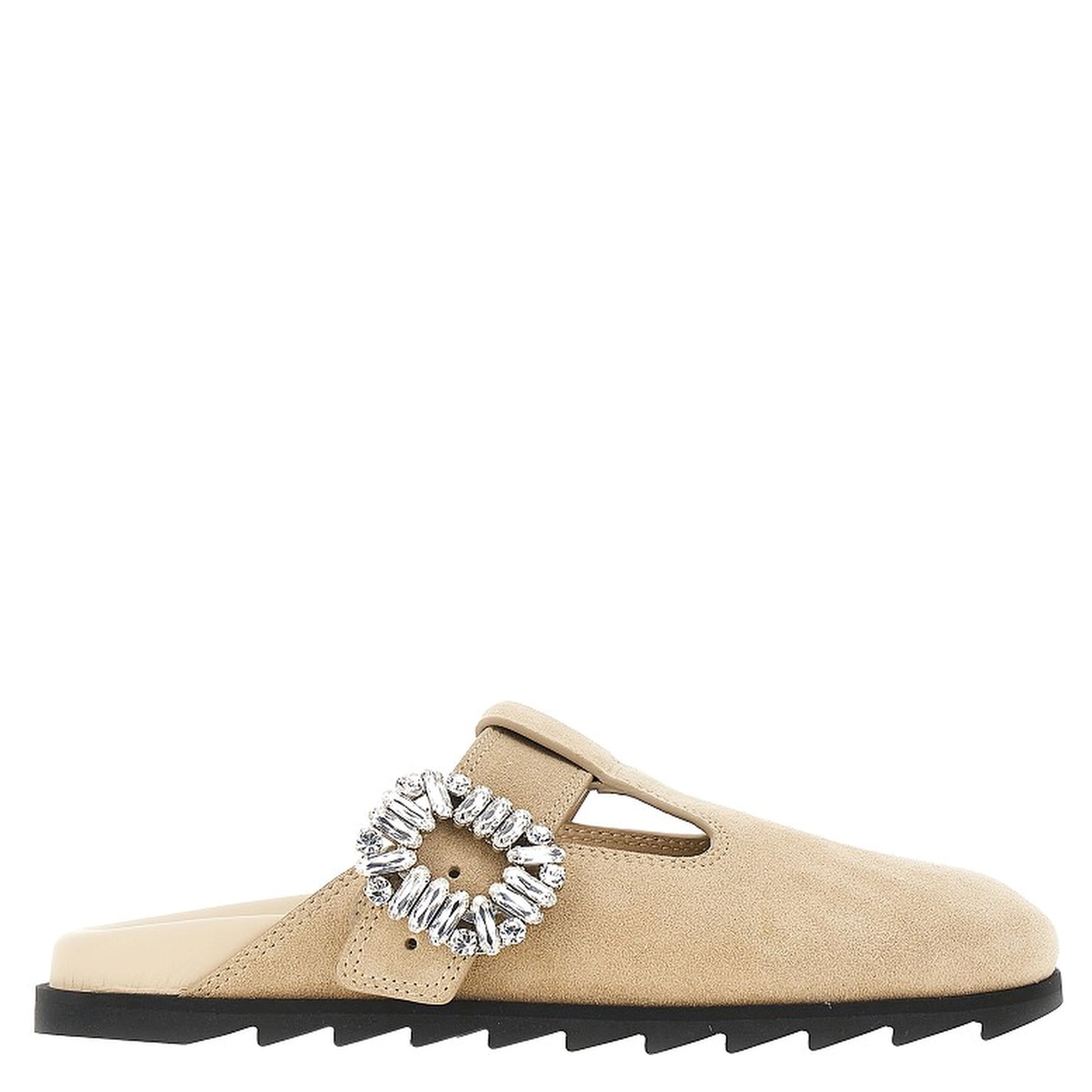 'Slidy Viv'' suede leather mules