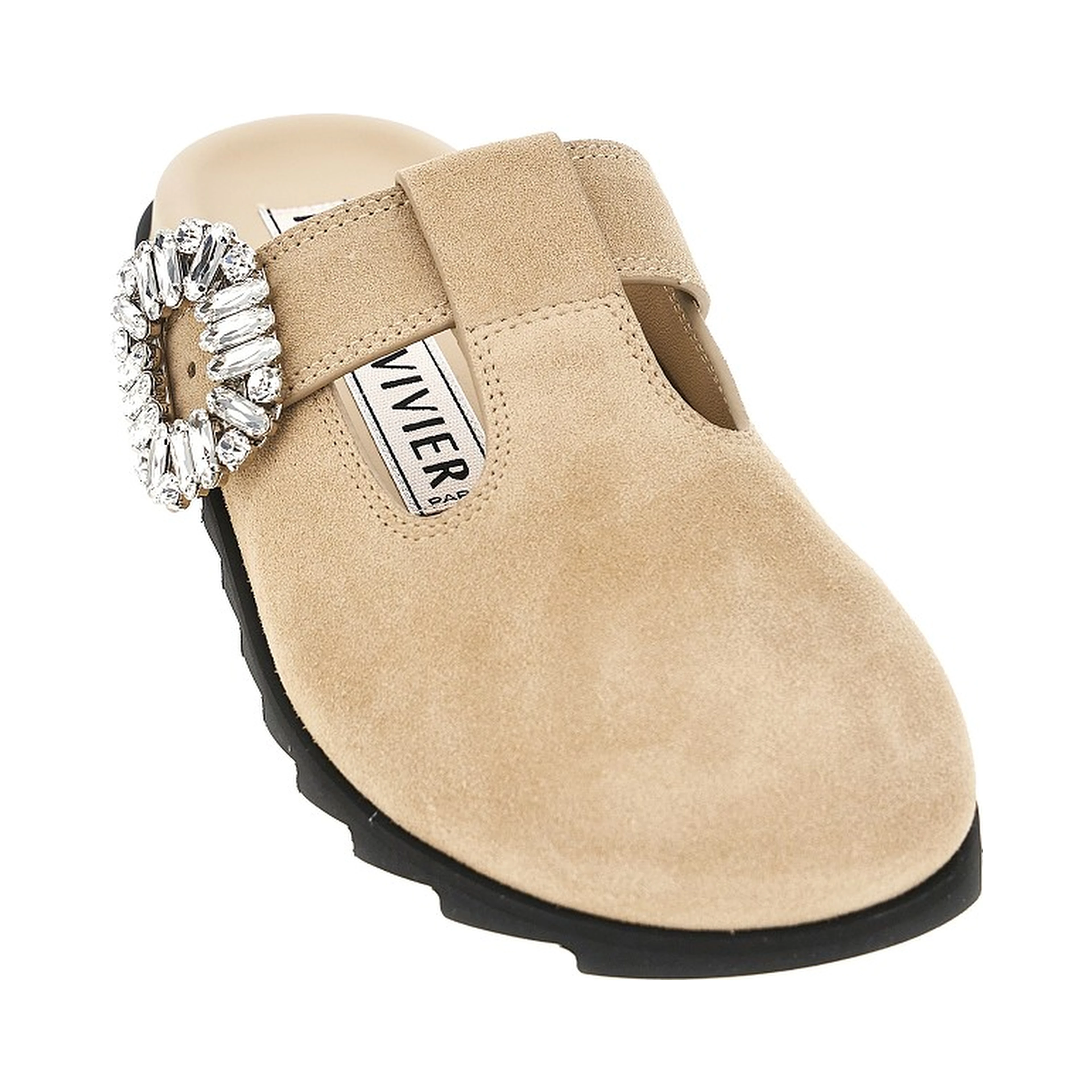 'Slidy Viv'' suede leather mules