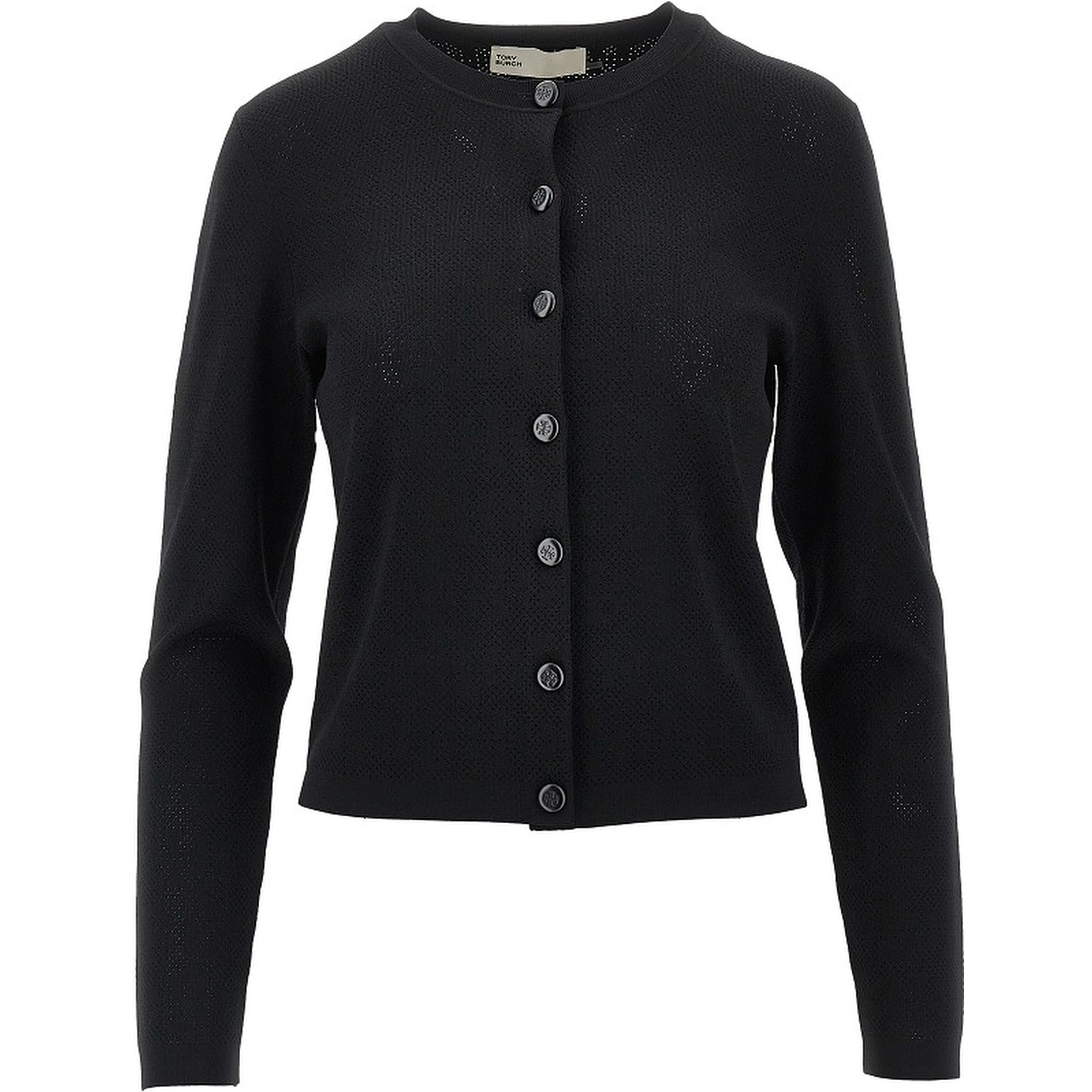T Monogram pointelle knit cardigan