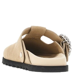 'Slidy Viv'' suede leather mules