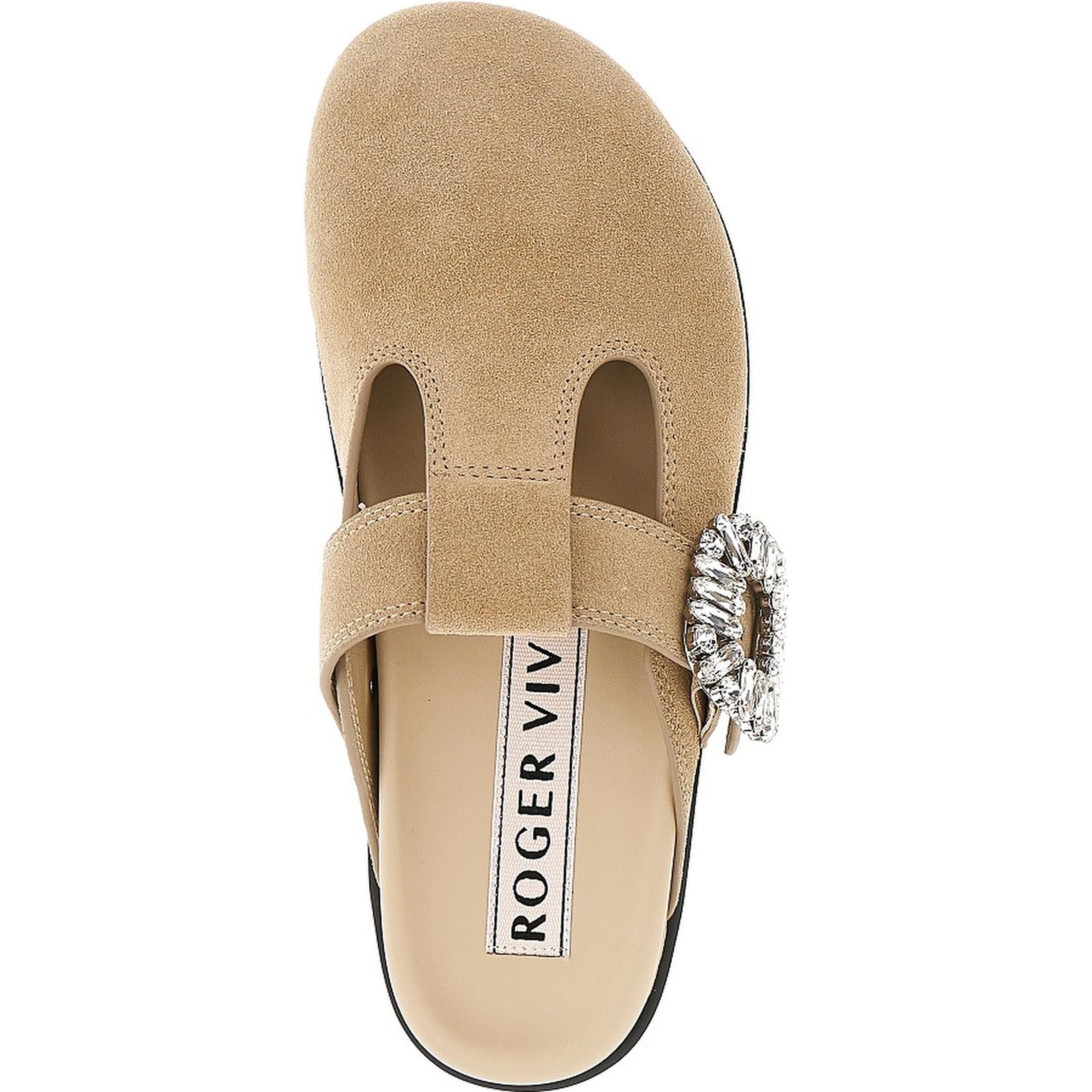 'Slidy Viv'' suede leather mules