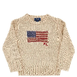 Flag intarsia cotton sweater