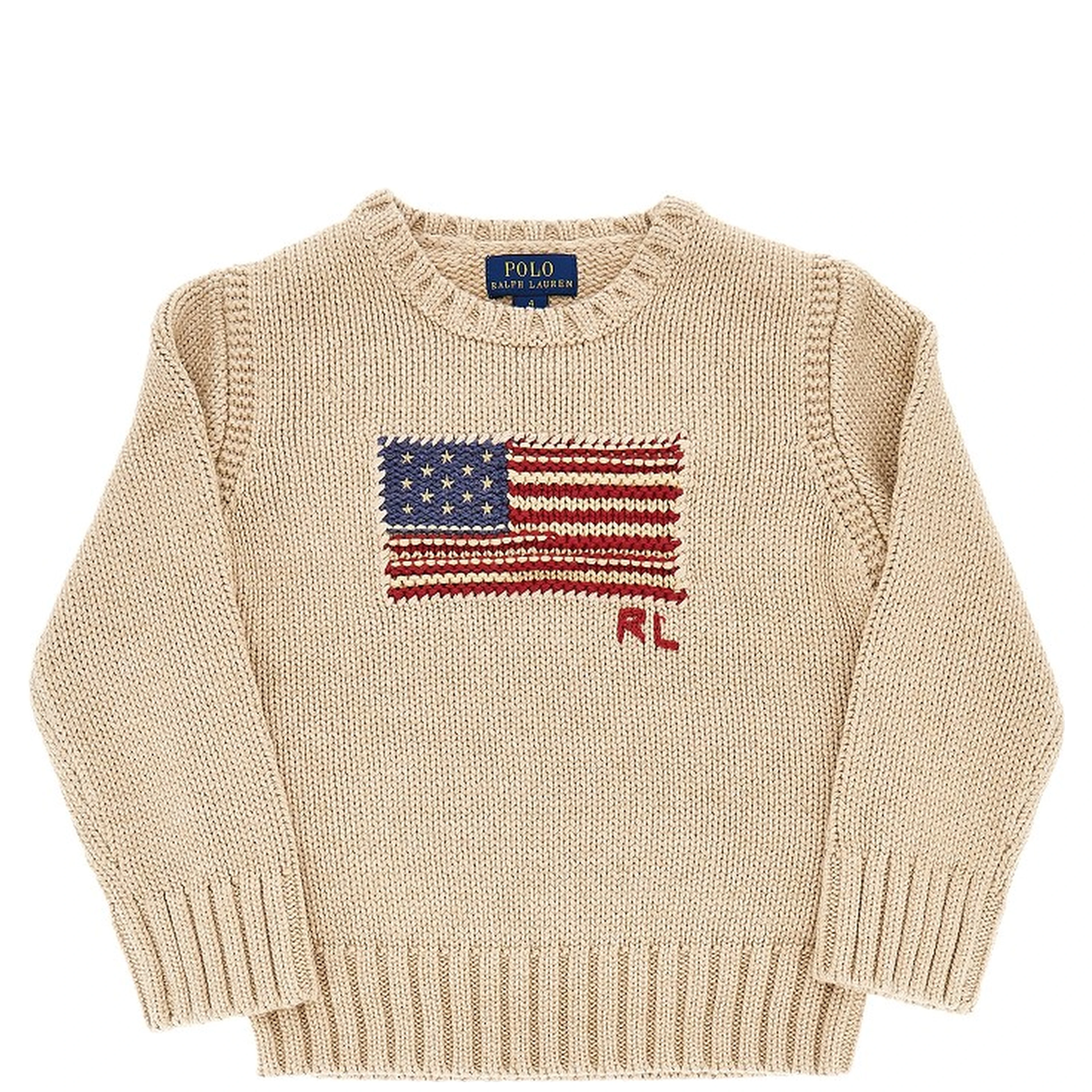 Flag intarsia cotton sweater