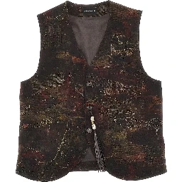 Printed cupro vest